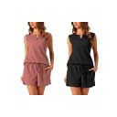 【送料無料】 cheibear レディース ナイトウェア アンダーウェア 2 Set of Womens Waffle Knit Pajama Sets Tan...