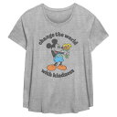 【送料無料】 ディズニー レディース Tシャツ トップス Disney's Mickey Mouse Change The World With Kindnes...