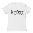 【送料無料】 アンブランデッド レディース Tシャツ トップス Junior's XOXO Heart Valentine's Day Graphic Tee White