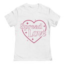 【送料無料】 アンブランデッド レディース Tシャツ トップス Junior's Spread Love Heart Valentine's Day Graphic Tee White