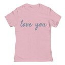 【送料無料】 アンブランデッド レディース Tシャツ トップス Junior's Love You Valentine's Day Graphic Tee Light Pink