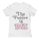 【送料無料】 アンブランデッド レディース Tシャツ トップス Junior's The Future Is Love Valentine's Day Graphic Tee White
