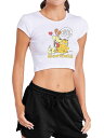 【送料無料】 ライセンス キャラクター レディース Tシャツ トップス Juniors' Garfield Can't Win Today Crop Graph...