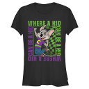 【送料無料】 ライセンス キャラクター レディース Tシャツ トップス Juniors' Chuck E. Cheese Where A Kid Can Be ...