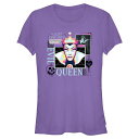 【送料無料】 ディズニー レディース Tシャツ トップス Disney Villains Evil Queen Just One Bite Juniors' Fitted Graphic Tee Purple(4)