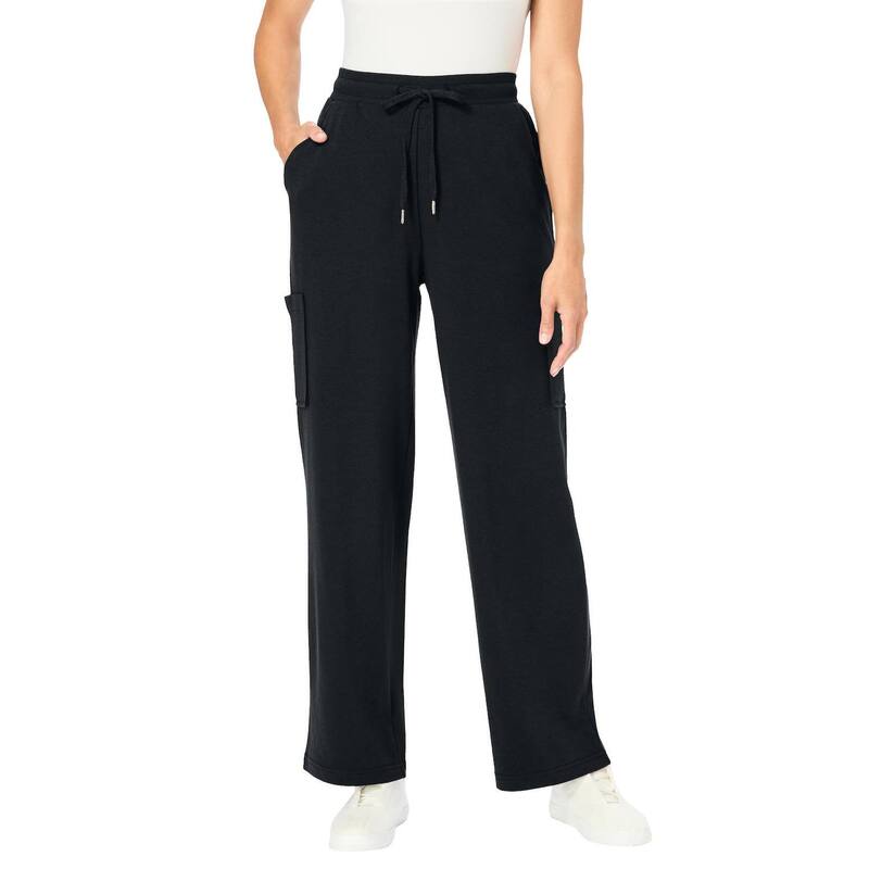 ReVida ŷԾŹ㤨֥ޥ  ǥ ܥȥॹ 奢ѥ ѥ ץ饹 ץ ˥å Woman Within Women's Plusize Petite Knit Cargo Pant Black ֥åפβǤʤ12,980ߤˤʤޤ