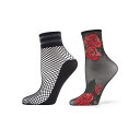 【送料無料】 メモイ レディース 靴下 アンダーウェア 2 Pair Bundle Women's Fashion Anklet Socks Black Black