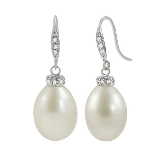 【送料無料】 アンブランデッド レディース ピアス・イヤリング アクセサリー 14k White Gold Freshwater Cultured Pearl and Diamond Accent Drop Earrings White 【送料無料】 アンブランデッド レディース ピアス・イヤリング アクセサリー 14k White Gold Freshwater Cultured Pearl and Diamond Accent Drop Earrings White