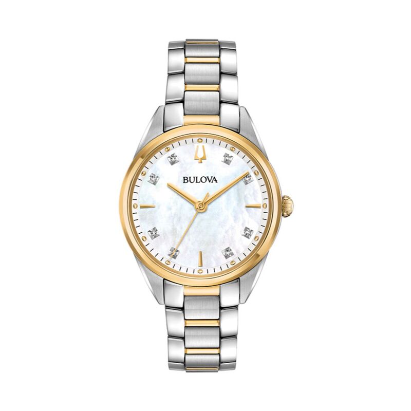 【送料無料】 ブロバ レディース 腕時計 アクセサリー Bulova Women's Sutton Diamond Two Tone Stainless Steel Watch - 98P184 Two Tone
