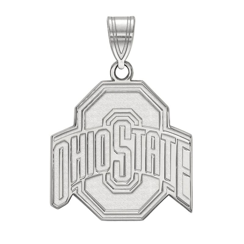 【送料無料】 ロゴアート レディース ブレスレット・バングル・アンクレット アクセサリー LogoArt 14K White Gold Ohio State Large Pendant 14k White Gold