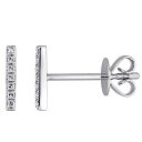 【送料無料】 ステラ グレース レディース ピアス・イヤリング アクセサリー Stella Grace 14k White Gold Diamond Accent Bar Stud Earrings 14k Whgold(4)