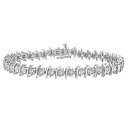 【送料無料】 ステラ グレース レディース ブレスレット・バングル・アンクレット アクセサリー Stella Grace Sterling Silver 1/2 Carat T.W. Diamond Tennis Bracelet Sterling Silver