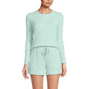 【送料無料】 ランズエンド レディース ナイトウェア アンダーウェア Women's Lands' End 2-pc. Cozy Brushed Rib Paj...