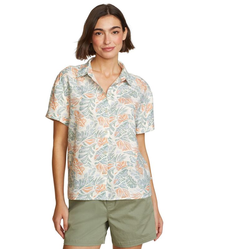 【送料無料】 エディー バウアー レディース シャツ トップス Women's Eddie Bauer Button-Down Baja Shirt Rosewood
