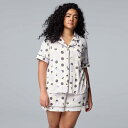 【送料無料】 ヴェラウォン レディース ナイトウェア アンダーウェア Plus Size Simply Vera Vera Wang Cozy Short Sl...