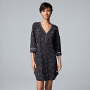 【送料無料】 ヴェラウォン レディース ナイトウェア アンダーウェア Women's Simply Vera Vera Wang Cozy Elbow Slee...