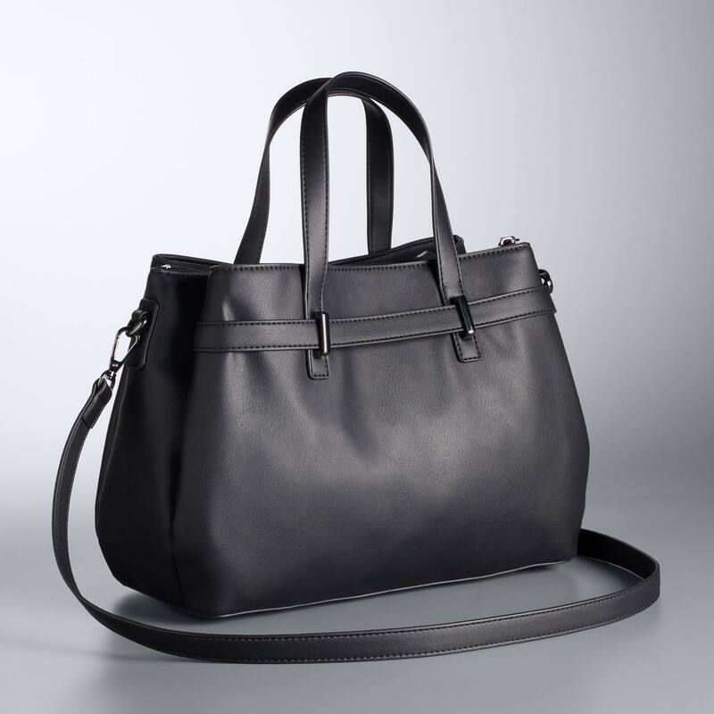 【送料無料】 ヴェラウォン レディース ハンドバッグ バッグ Simply Vera Vera Wang Valeria Belted Satchel Bag Blue Denim Ombre