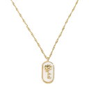 【送料無料】 LC Lauren Conrad レディース ネックレス・チョーカー・ペンダントトップ アクセサリー LC Lauren Conrad Gold Tone Peace and Serenity Pendant Necklace White