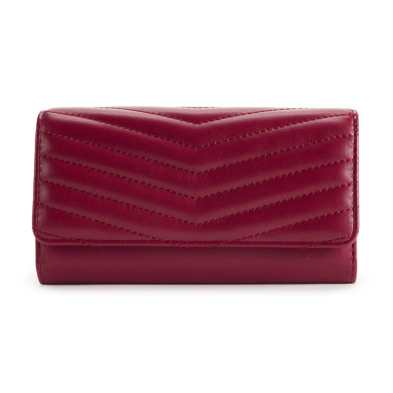 アンブランデッド レディース アクセサリー 財布 Unbranded Keelan RFID-Blocking Filemaster Wallet Quilted Wine ワイン
