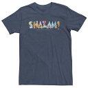【送料無料】 ライセンス キャラクター メンズ Tシャツ トップス Big & Tall DC Comics Shazam Dragon Fruit Logo Tee Navy Heather