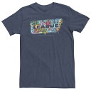 【送料無料】 ライセンス キャラクター メンズ Tシャツ トップス Big & Tall DC Comics Justice League Dragon Fruit Logo Tee Navy Heather