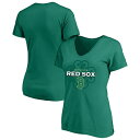 【送料無料】 プロファイル レディース Tシャツ トップス Women's Profile Kelly Green Boston Red Sox Plus Size Celtic V-Neck T-Shirt Rsx Green