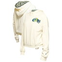 【送料無料】 ニューエラ レディース Tシャツ トップス Women's New Era Cream Carolina Hurricanes Glam Game Quarter-Zip Cropped Floral Hoodie Pullover Hur Beige