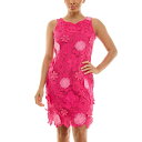 【送料無料】 ニナレオナルド レディース ワンピース トップス Women's Nina Leonard Crochet Sheath Dress Dragon Fruit Multi