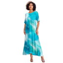 【送料無料】 ロアマンズ レディース ワンピース トップス Roaman's Women's Plus Size High Low Jersey Maxi Dr...