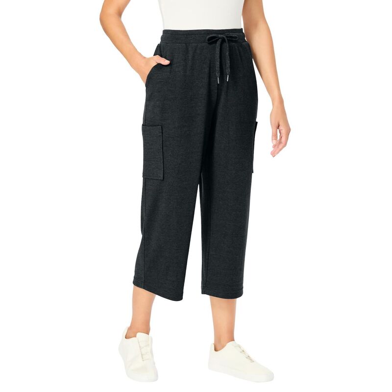 ReVida ŷԾŹ㤨֥ޥ  ǥ ܥȥॹ 奢ѥ ץ饹 ץ å ˥å Woman Within Women's Plusize Petite Knit Cargo Capri Heather Charcoal 㥳פβǤʤ12,980ߤˤʤޤ