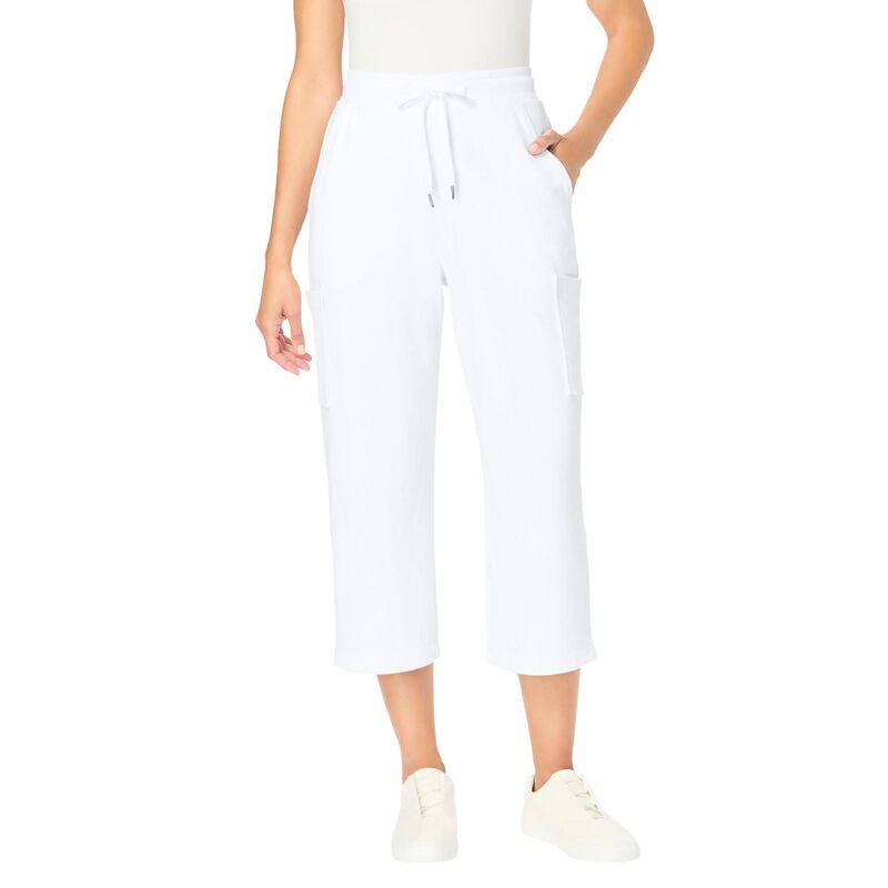 ReVida ŷԾŹ㤨֥ޥ  ǥ ܥȥॹ 奢ѥ ץ饹 ץ å ˥å Woman Within Women's Plusize Petite Knit Cargo Capri White ۥ磻ȡפβǤʤ12,980ߤˤʤޤ