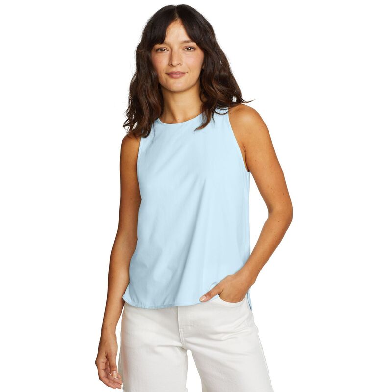 【送料無料】 エディー バウアー レディース シャツ トップス Women's Eddie Bauer Tall Departure Crew Neck Tank Blue