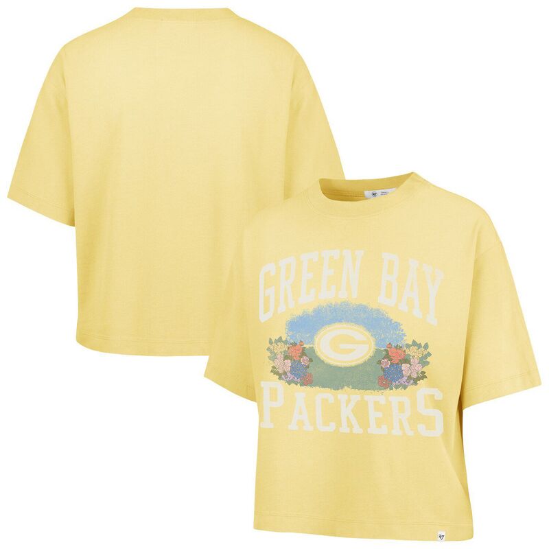 ̵ եƥ֥֥ ǥ T ȥåץ Women's'47 Yellow Green Bay Packer...