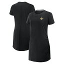 【送料無料】 ファナティクス レディース ワンピース トップス Women's Fanatics Black New Orleans Saints Relaxed Fit Drape Dress Snt Black(4)