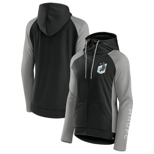 【送料無料】 ファナティクス レディース ジャケット・ブルゾン アウター Women's Fanatics Black Minnesota United FC Interlock Lightweight Full-Zip Jacket Mfc Black