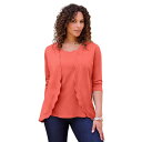 【送料無料】 ロアマンズ レディース ニット・セーター アウター Roaman's Women's Plus Size Scalloped Cardigan A...