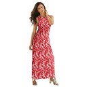 【送料無料】 ロアマンズ レディース ワンピース トップス Roaman's Women's Plus Size Petite Ultrasmooth Slee...