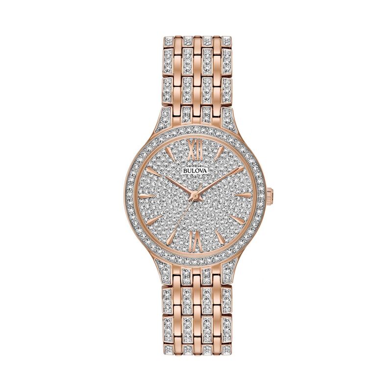 【送料無料】 ブロバ レディース 腕時計 アクセサリー Bulova Women's Crystal Stainless Steel Watch - 98L235 Multi/None