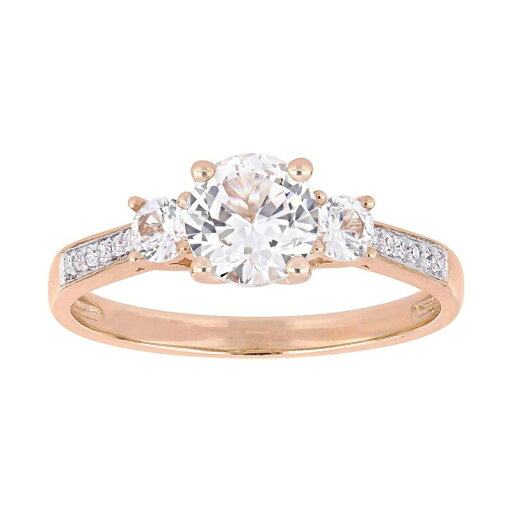 【送料無料】 ステラ グレース レディース リング アクセサリー Stella Grace 10K Rose Gold Lab-Created White Sapphire & Diamond Accent 3-Stone Engagement Ring 10k Rose 【送料無料】 ステラ グレース レディース リング アクセサリー Stella Grace 10K Rose Gold Lab-Created White Sapphire & Diamond Accent 3-Stone Engagement Ring 10k Rose