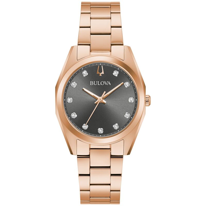 【送料無料】 ブロバ レディース 腕時計 アクセサリー Bulova Women's Surveyor Women's Rose Gold-Tone Stainless Steel Watch Rosegold