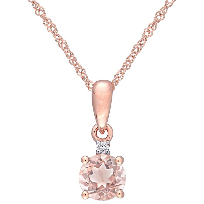ステラ グレース レディース アクセサリー ネックレス・チョーカー・ペンダントトップ Stella Grace 10k Rose Gold Morganite & Diamond Accent Dropendant Necklace 10k Rose Gold ゴールド