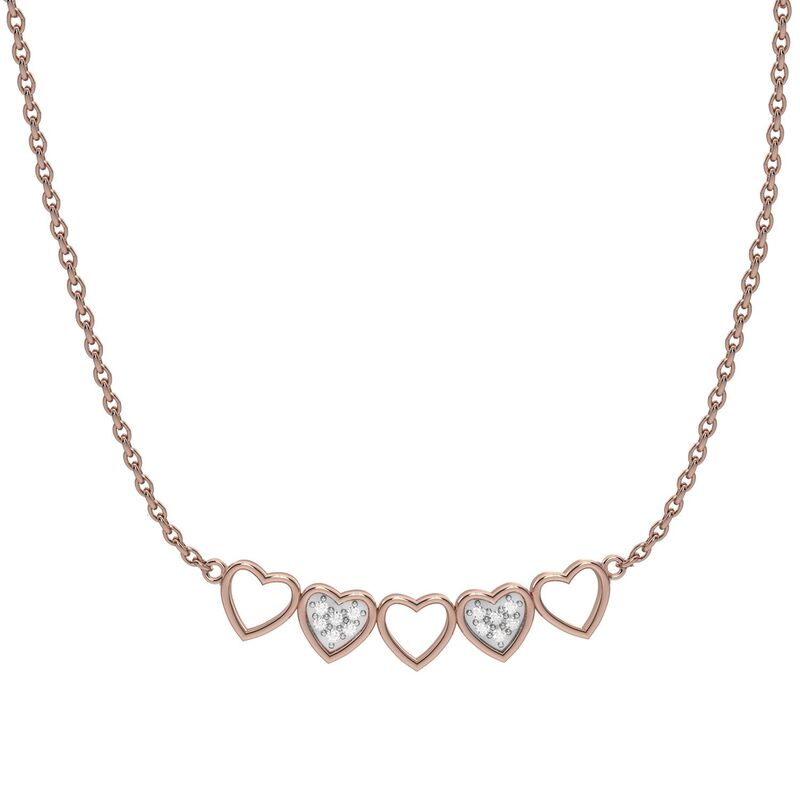 【送料無料】 アンブランデッド レディース ネックレス・チョーカー・ペンダントトップ アクセサリー 10k Rose Gold Diamond Accent Heart Necklace 10k Yellow Gold