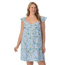【送料無料】 ドレイパージェームス レディース ナイトウェア アンダーウェア Plus Size Draper James Ruffle Chemise Blu...