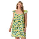 【送料無料】 ドレイパージェームス レディース ナイトウェア アンダーウェア Plus Size Draper James Ruffle Chemise Lem...