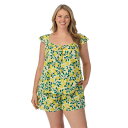 【送料無料】 ドレイパージェームス レディース ナイトウェア アンダーウェア Plus Size Draper James 2-Piece Woven Paja...