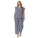 【送料無料】 ドレイパージェームス レディース ナイトウェア アンダーウェア Plus Size Draper James 2-Piece Woven Paja...