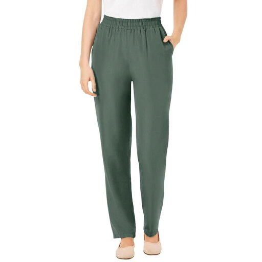 【送料無料】 ウーマン ウィズイン レディース カジュアルパンツ ボトムス Woman Within Women's Plus Size Woven Pant Pine 【送料無料】 ウーマン ウィズイン レディース カジュアルパンツ ボトムス Woman Within Women's Plus Size Woven Pant Pine