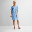 【送料無料】 クロフト&バロー レディース ナイトウェア アンダーウェア Petite Croft & Barrow Woven Zip Sleep Robe ...