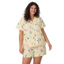 【送料無料】 ドレイパージェームス レディース ナイトウェア アンダーウェア Plus Size Draper James 2-Piece Short Slee...