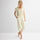 【送料無料】 クロフト&バロー レディース ナイトウェア アンダーウェア Women's Croft & Barrow Print Short Sleeve P...
